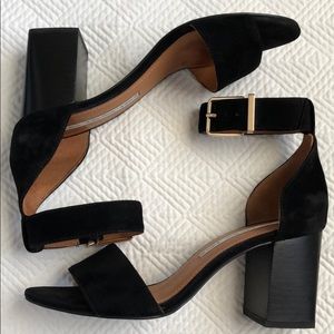 & Other Stories Suede Sandalette Black Size 7